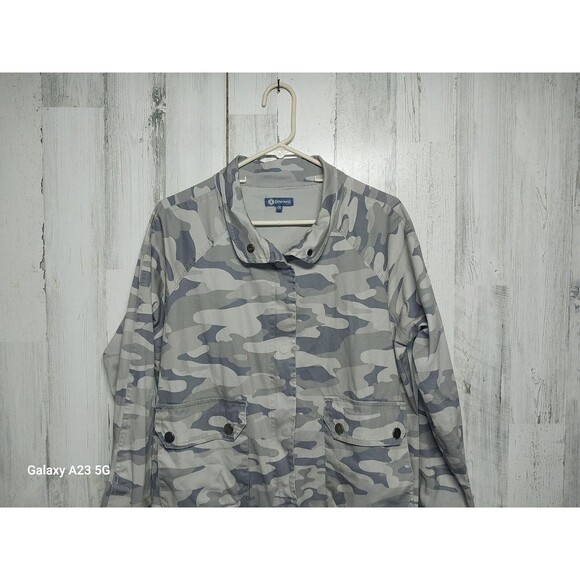 Democracy Camo Jacket Women's Medium Canvas Drawstring Bottom - Picture 3 of 8